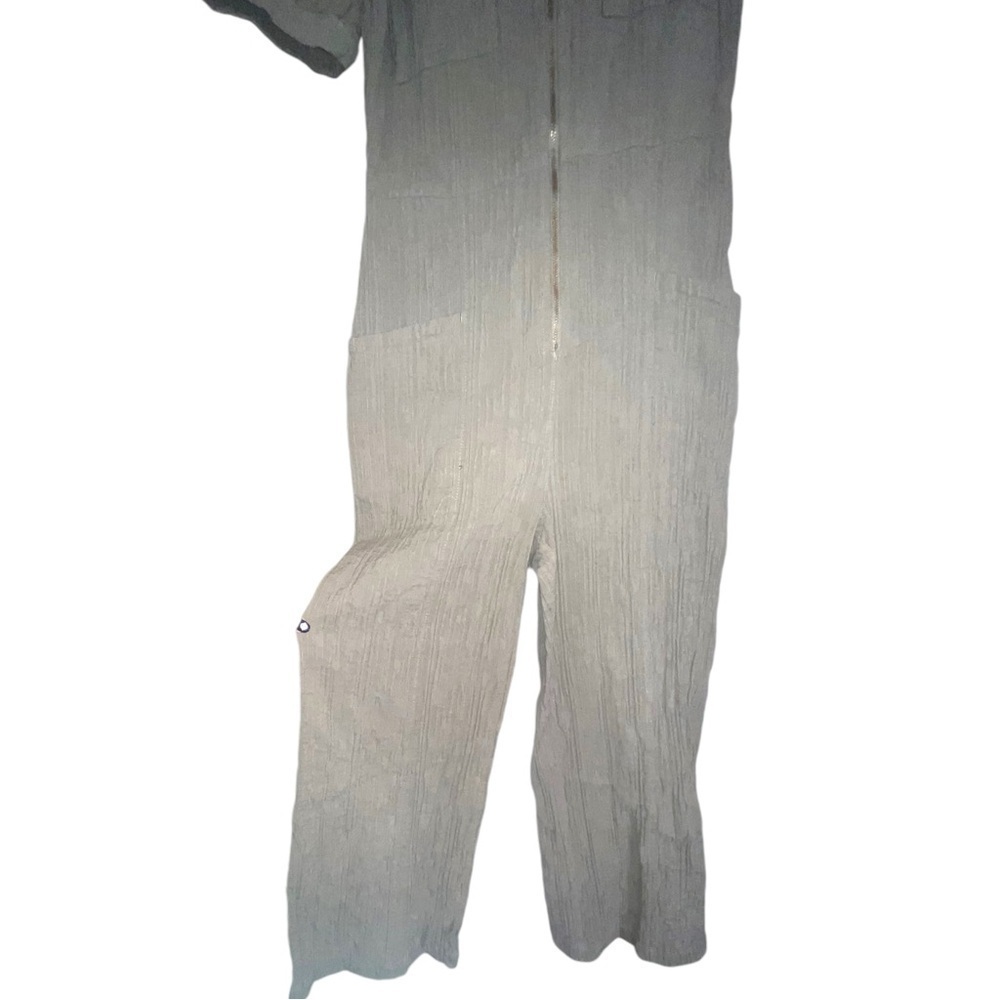 ▶️ The Odells x Anthropologie ◀️ Army Green Textured Utility Jumpsuit Size 6 - Picture 12 of 17
